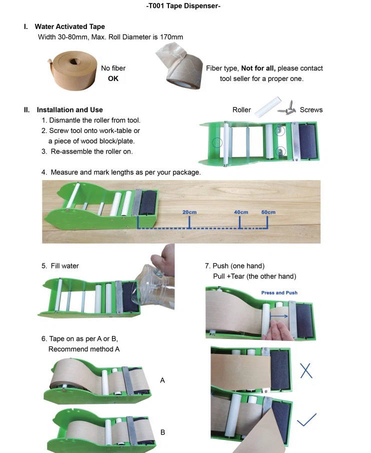 Wet Water Kraft Paper Tape Divider